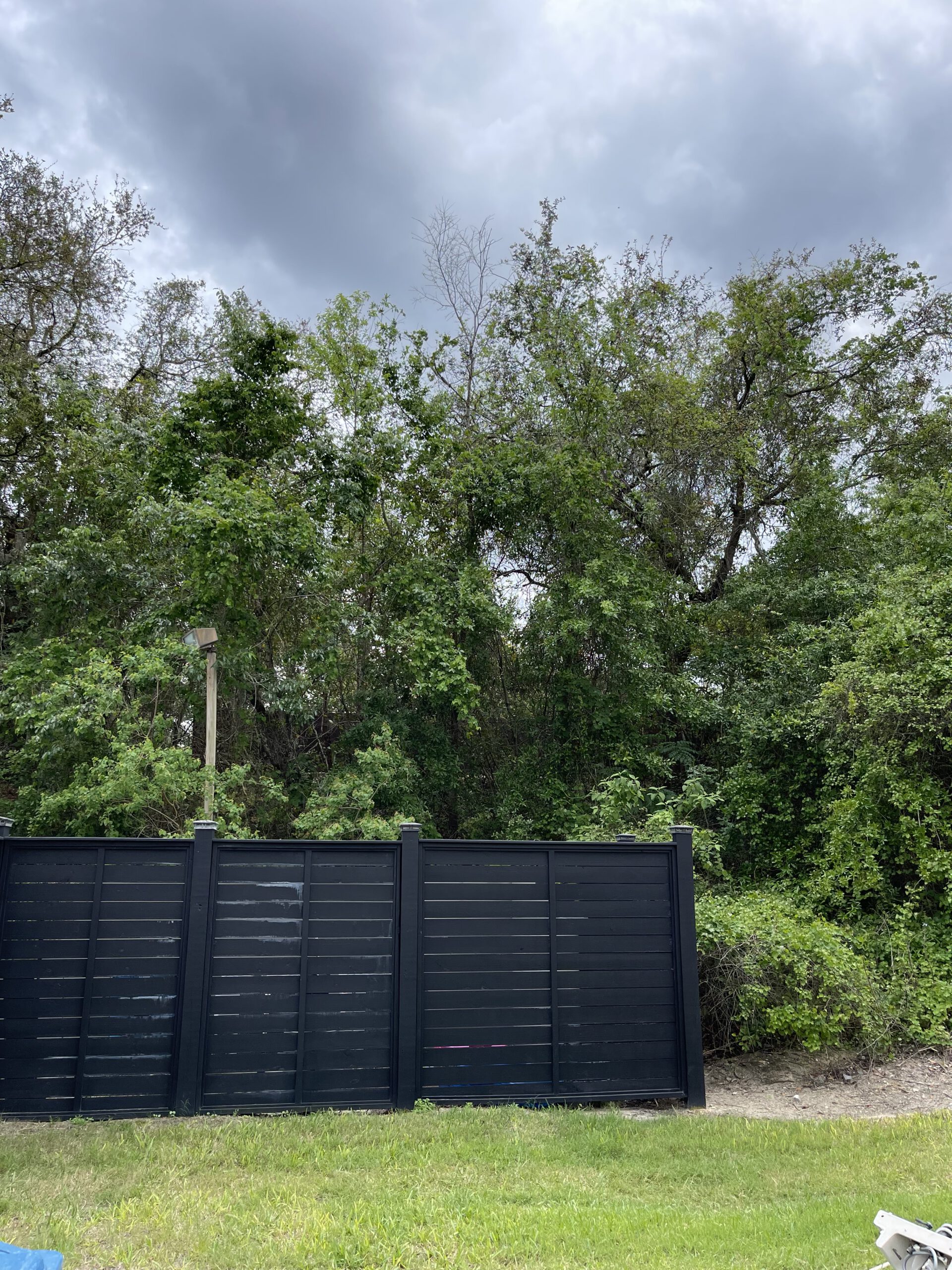 Black composite fence