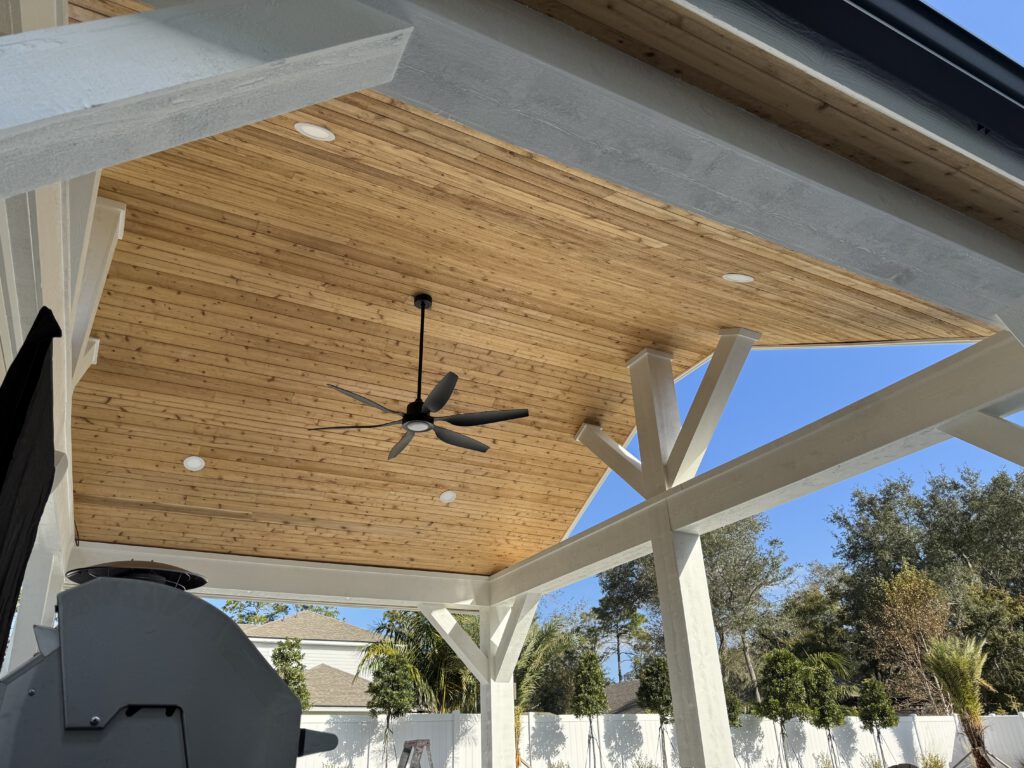 Pavilion ceiling and fan
