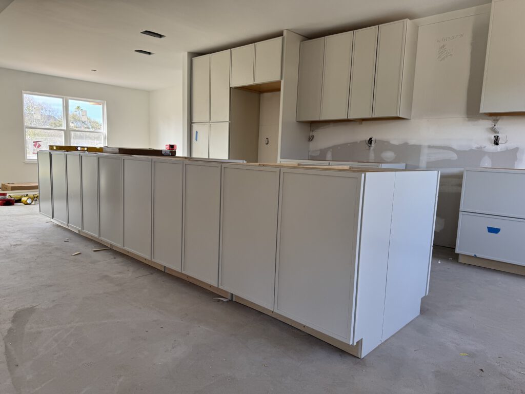 Cabinetry set, before counters