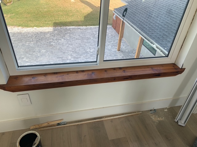 Window head and beam detail