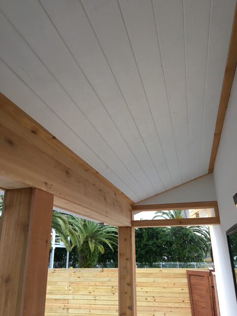 Tongue and groove porch ceiling